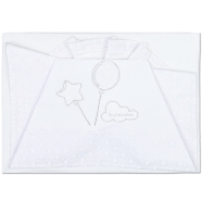 EMBROIDERED BED SHEET +FITTED+PILLOW CASE 100%COTTON 170x120 - 155x100 - 57x38 cm