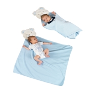 R60 PILE CRADLE BLANKET ADJUSTABLE BY BUTTONS 75x75 cm 100% POLYESTER