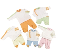 EMBROIDY BABY ROMPER 2PCS JERSEY 100% COTTON SUMMER ONLY BACK OPENING