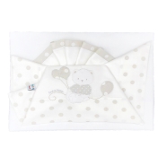D49 LENZUOLO LETTO RICAMATO +SOTTO+FEDERA 100% COTONE MIS: 111x165-155x100-57x38 cm