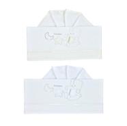 R91 LENZUOLO LETTO RICAMATO +SOTTO+FEDERA - 100% COTONE MISURE 165x111-155x100-57x38cm