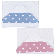HOODED TOWEL BATHROBE TERRY 100% COTTON 75x75 cm EMBROIDERED