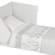 TRAPUNTA LETTO STAMPATA  ZOO +PARACOLPI H45 cm MISURE 140x110-180x45cm ESTIVA